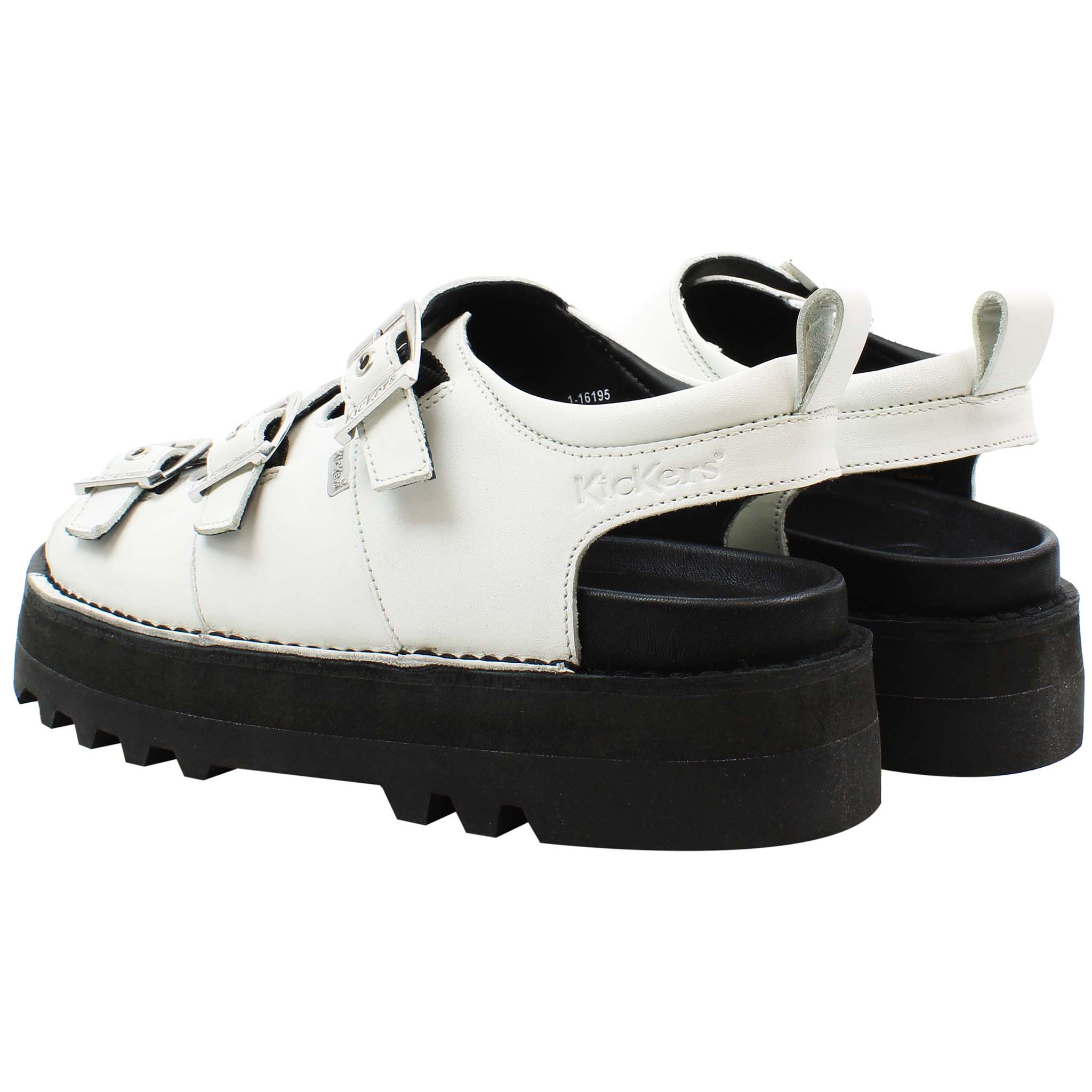 Kickers Knox Lo Womens White/Black Sandals