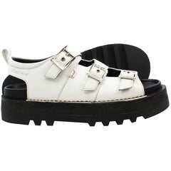 Kickers Knox Lo Womens White/Black Sandals