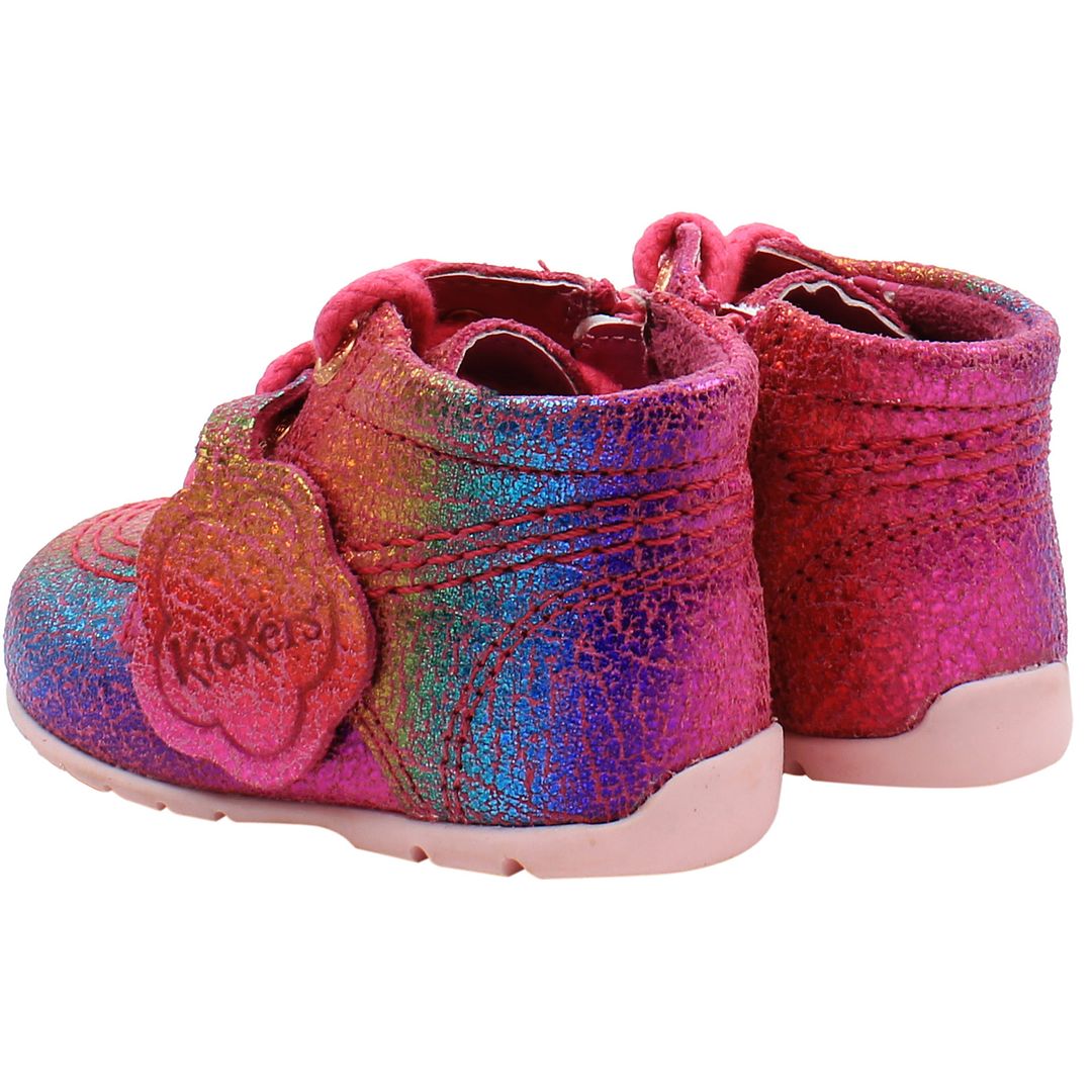 Kickers Hi B Ankle Kids Pink Boots