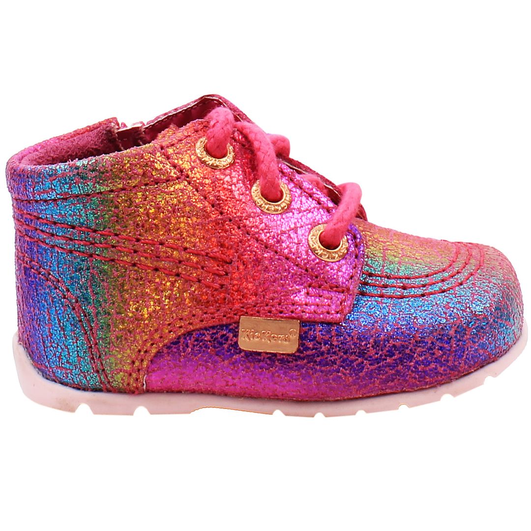 Kickers Hi B Ankle Kids Pink Boots