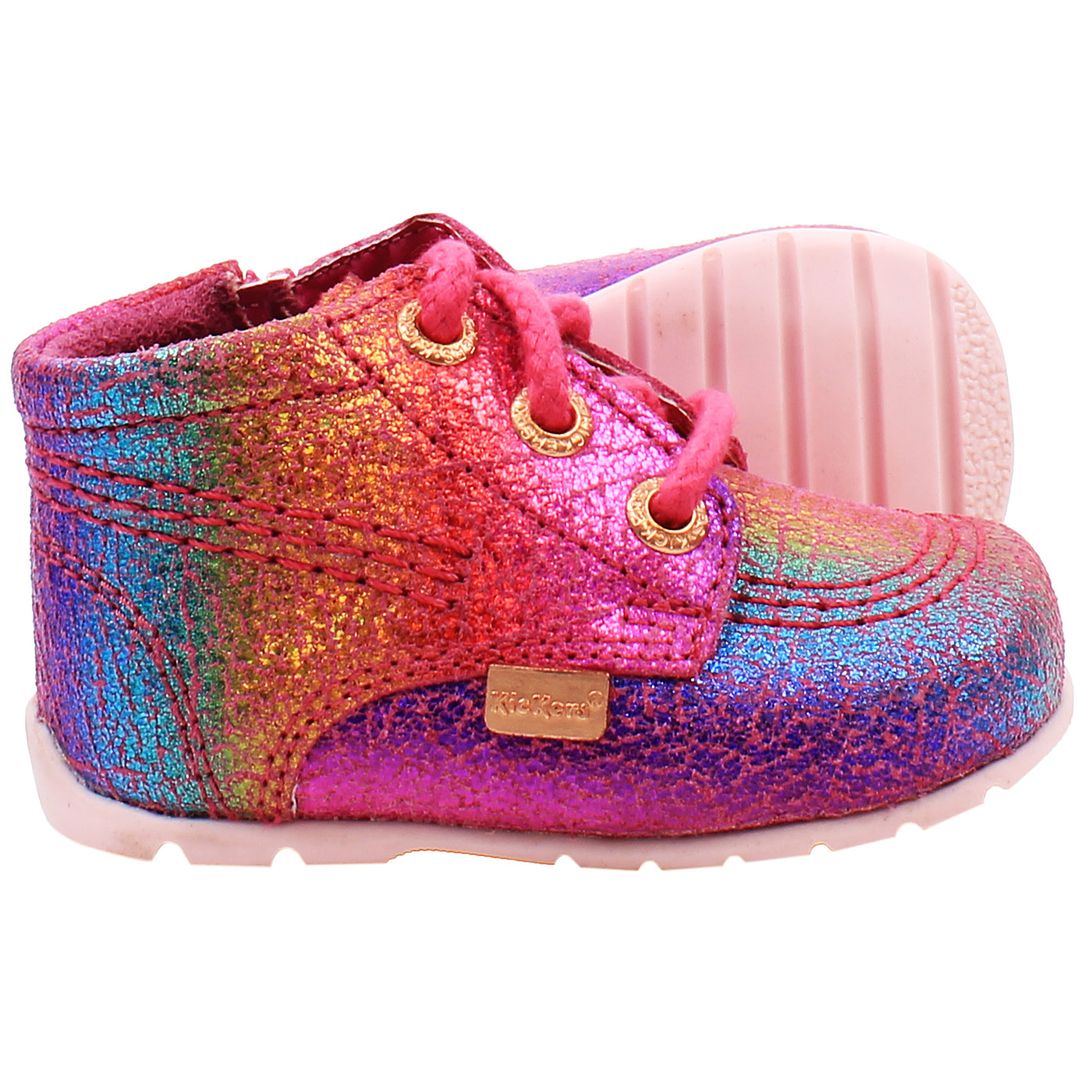 Kickers Hi B Ankle Kids Pink Boots