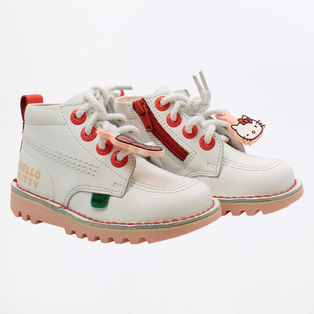 Kickers x Hello Kitty Kids White Boots NO BOX