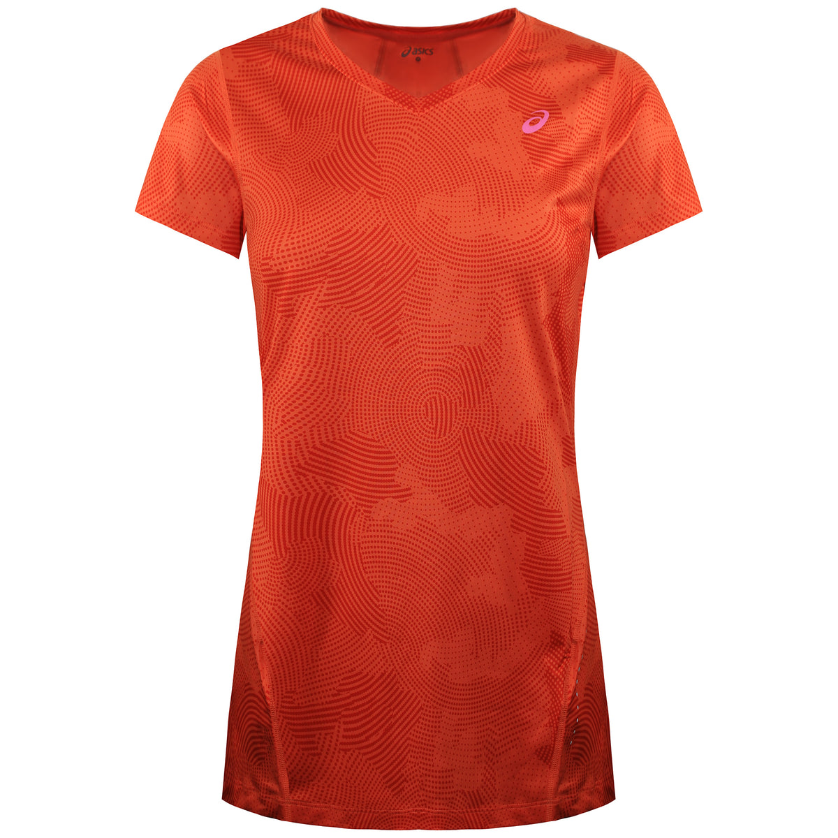 Asics Motion Dry Womens Orange Running Top