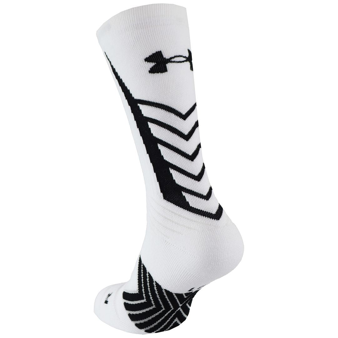 Under Armour Undeniable Mens White/Black Crew Socks