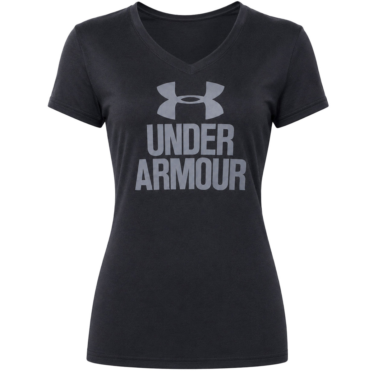 Under Armour Tech V Womens Black T-Shirt