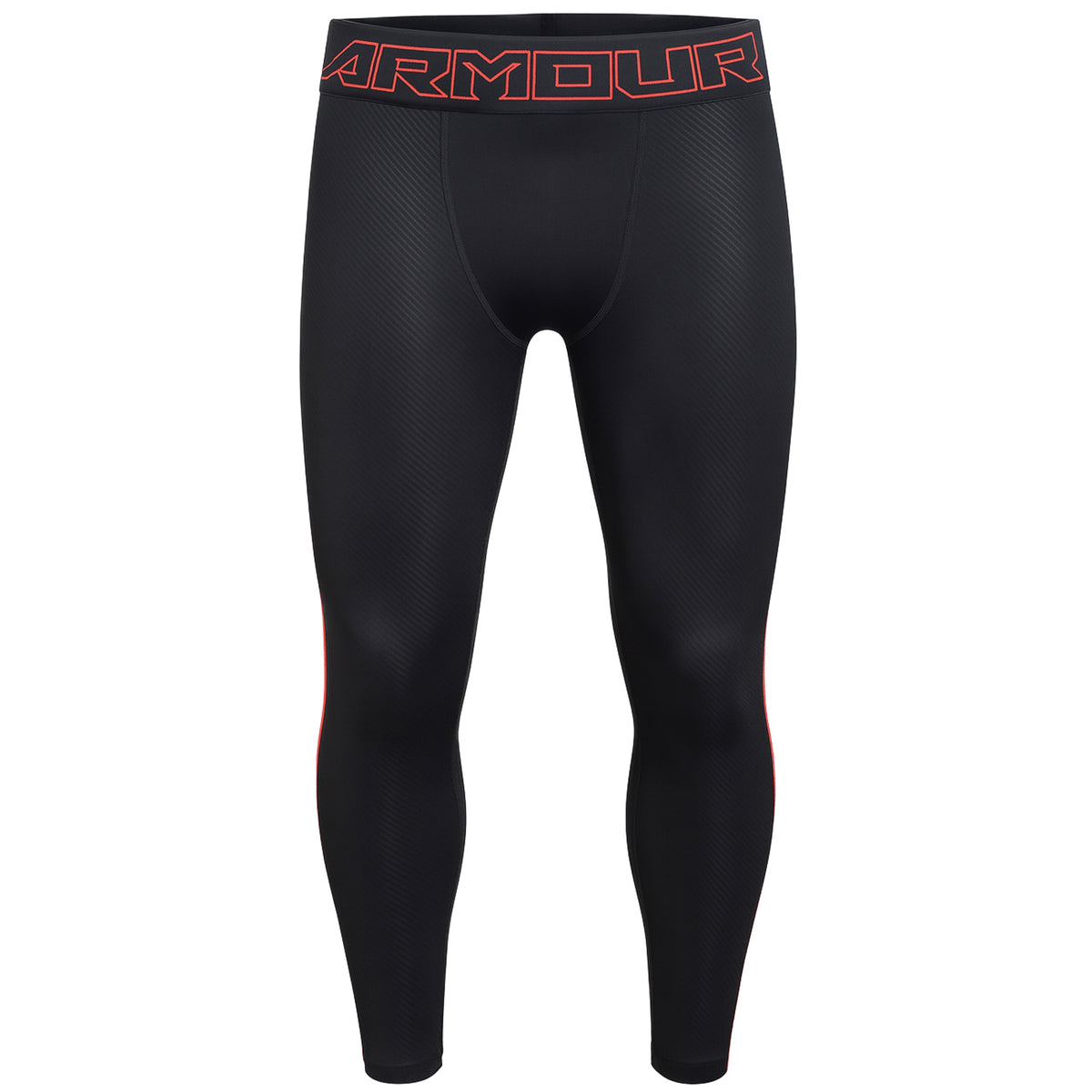 Under Armour HeatGear Supervent 2.0 Mens Black/Orange 3/4 Baselayer