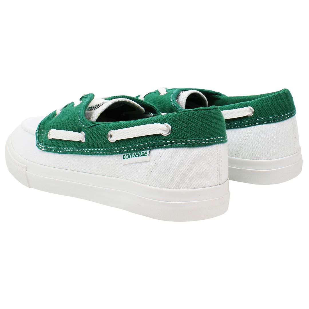 Converse Sea Star OX Mens White/Green Boat Shoes