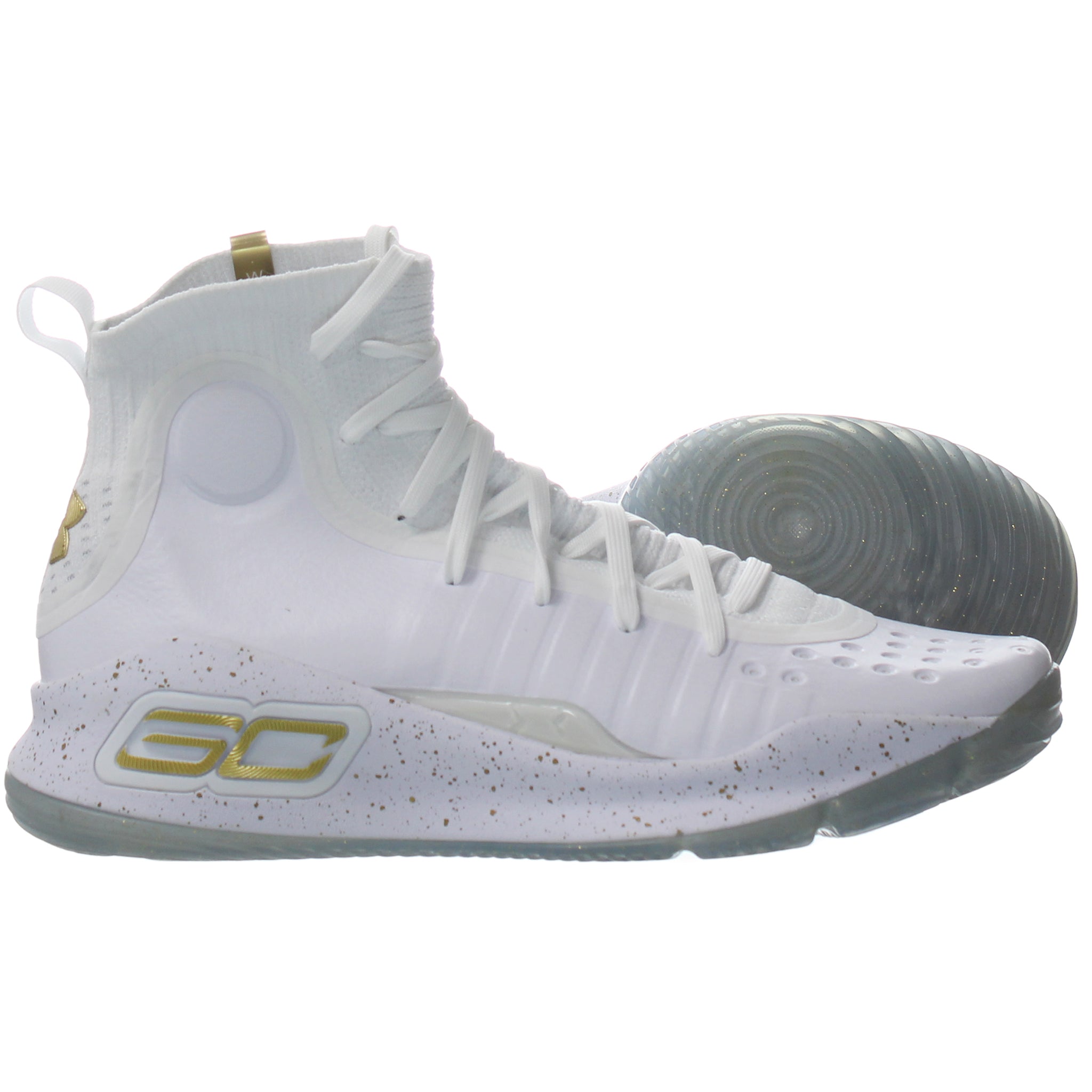 Under Armour Curry 4 Mens White Trainers