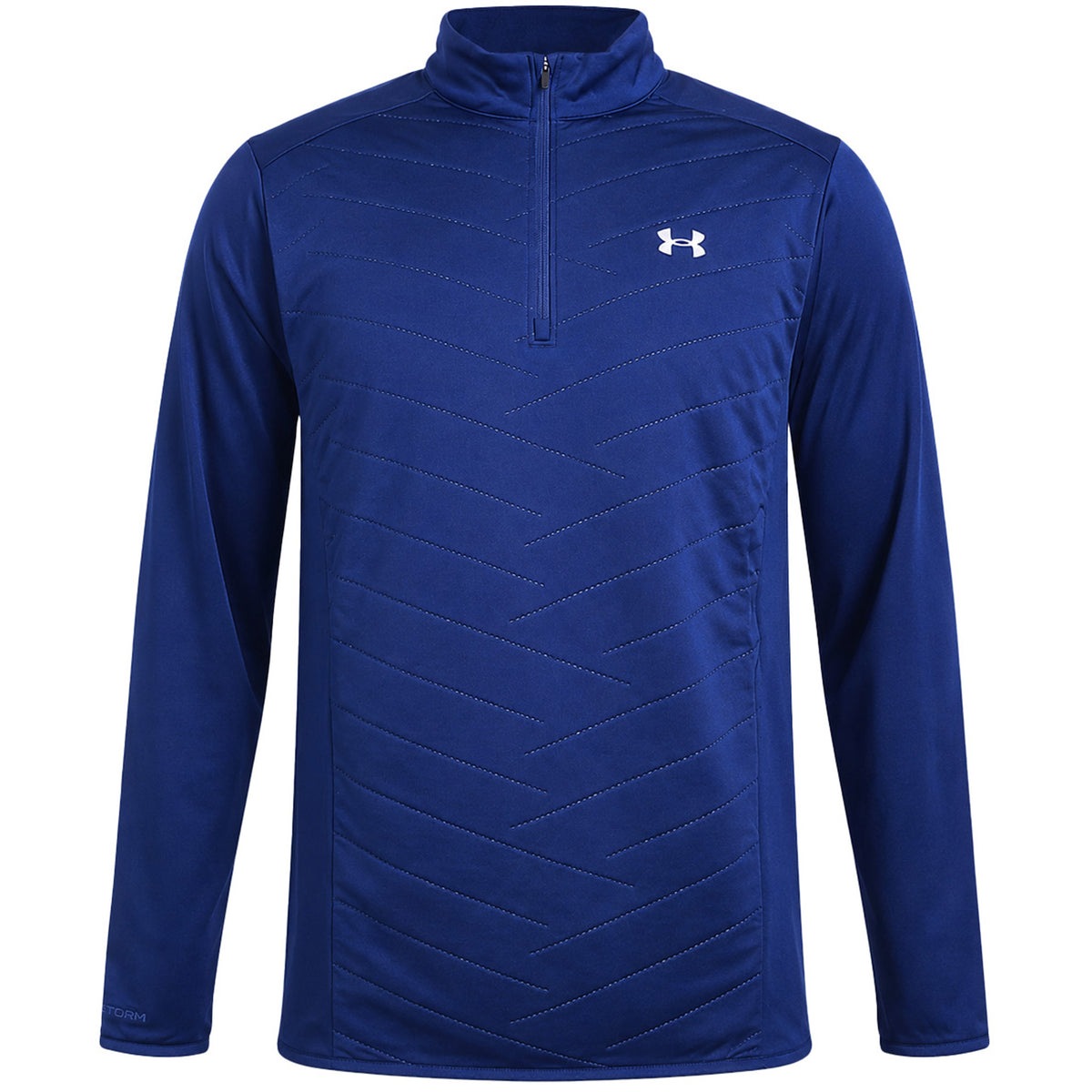 Under Armour ColdGear Reactor Hybrid Mens Blue Golf Top