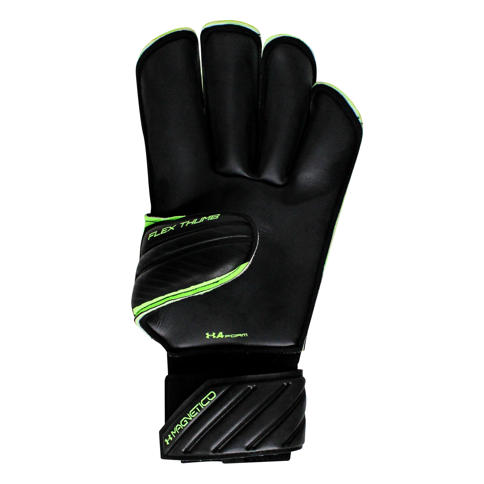 Under Armour Magnetico Mens Black/Green Goalkeeper Gloves