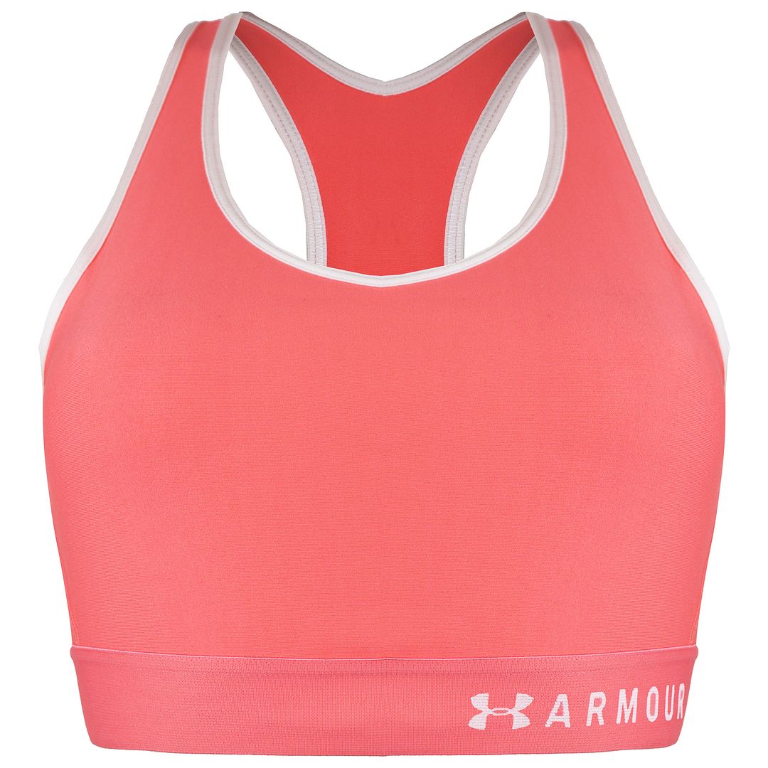 Under Armour Mid Keyhole Womens Pink Sports Bra