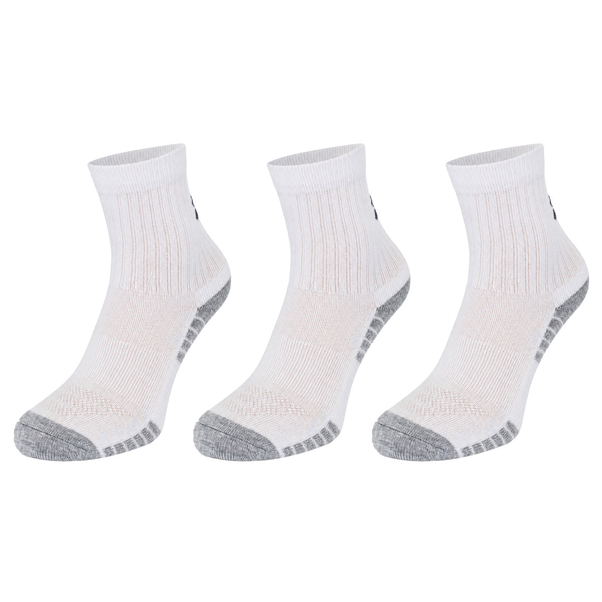 Under Armour 3-Pack HeatGear Kids White Crew Socks