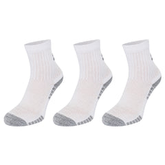 Under Armour 3-Pack HeatGear Kids White Crew Socks