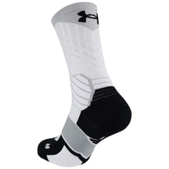 Under Armour Drive Basketball Mens White Crew Socks