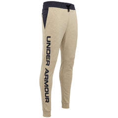Under Armour Side Logo Mens Beige Track Pants