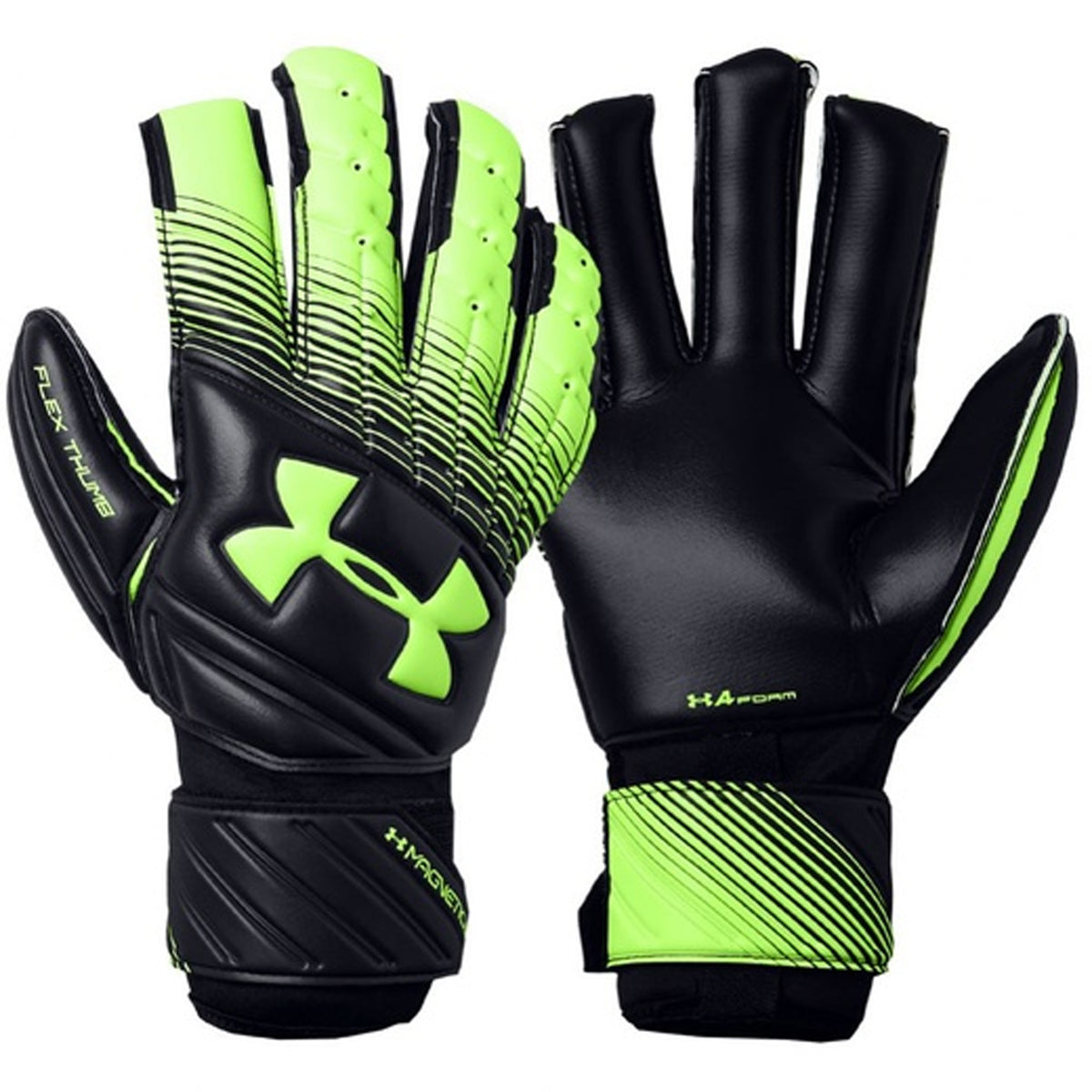 Under Armour Magentico Pro Black/Green Mens Goalkeeper Gloves