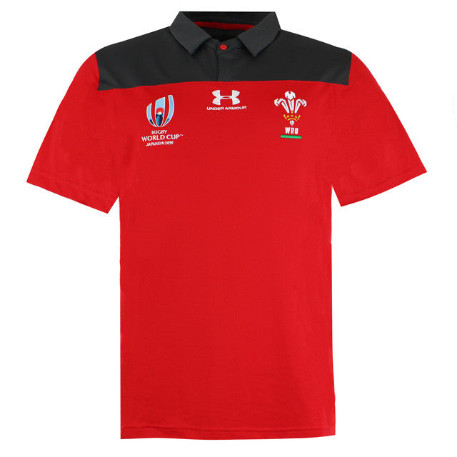 Under Armour Rugby World Cup Mens Red Polo Shirt