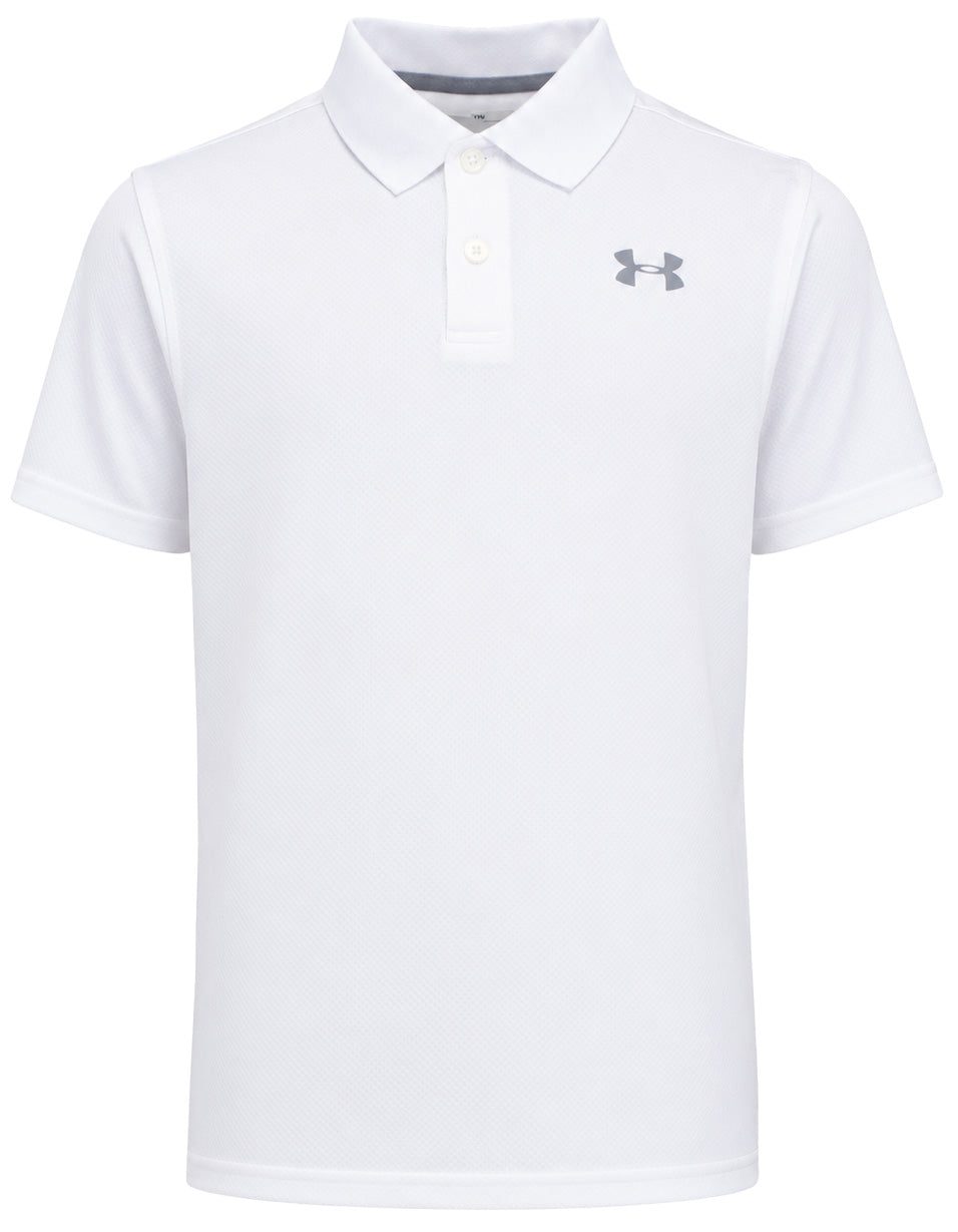 Under Armour Performance 2.0 Kids White Polo Shirt