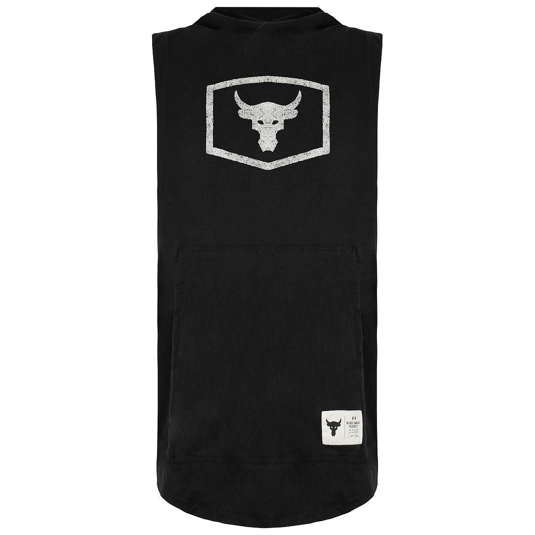 Under Armour x Project Rock Mens Black Hooded Vest