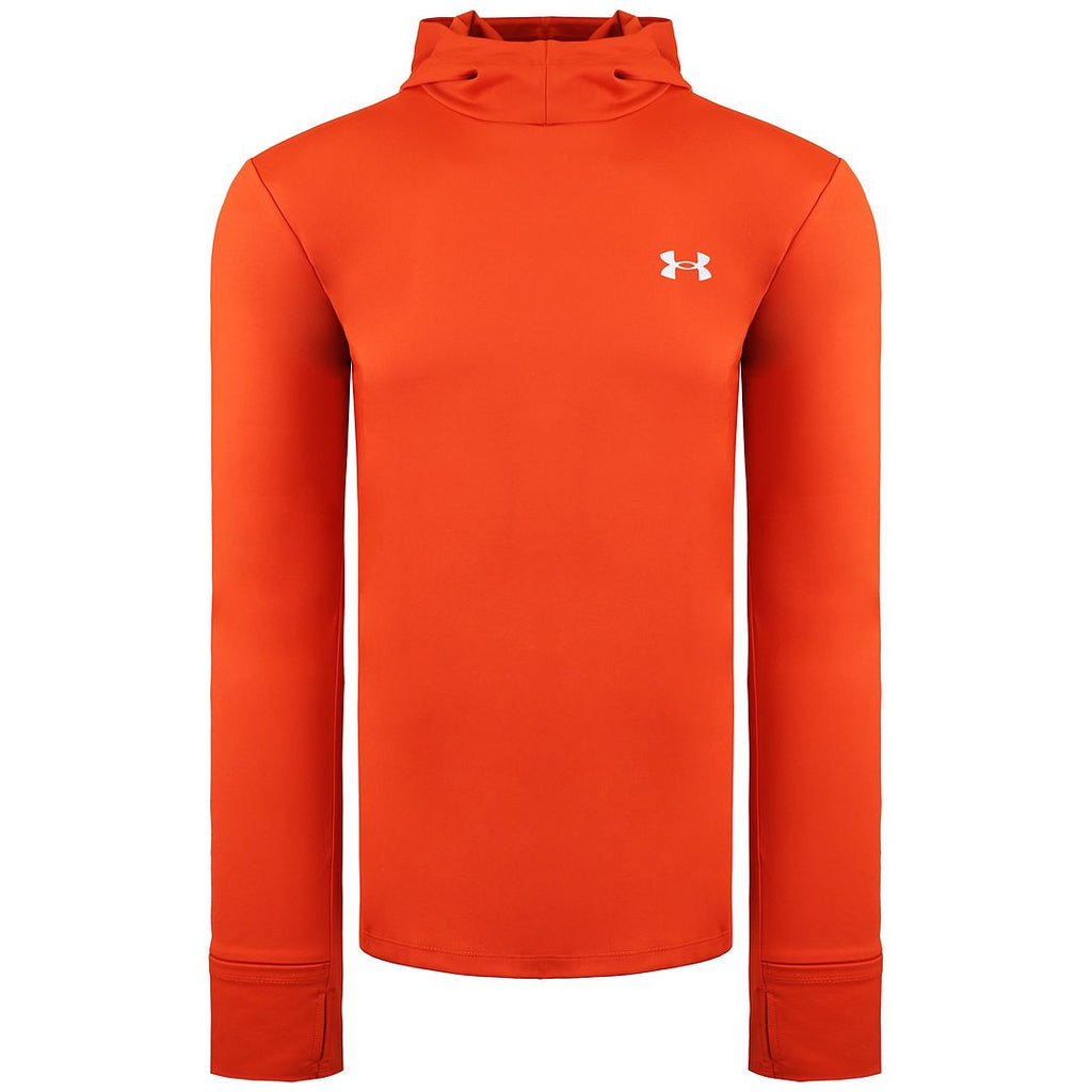 Under Armour ColdGear Mens Orange Running Hoodie