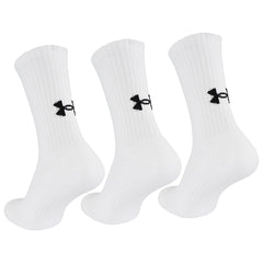 Under Armour 3-Pack Core Crew Mens White Socks