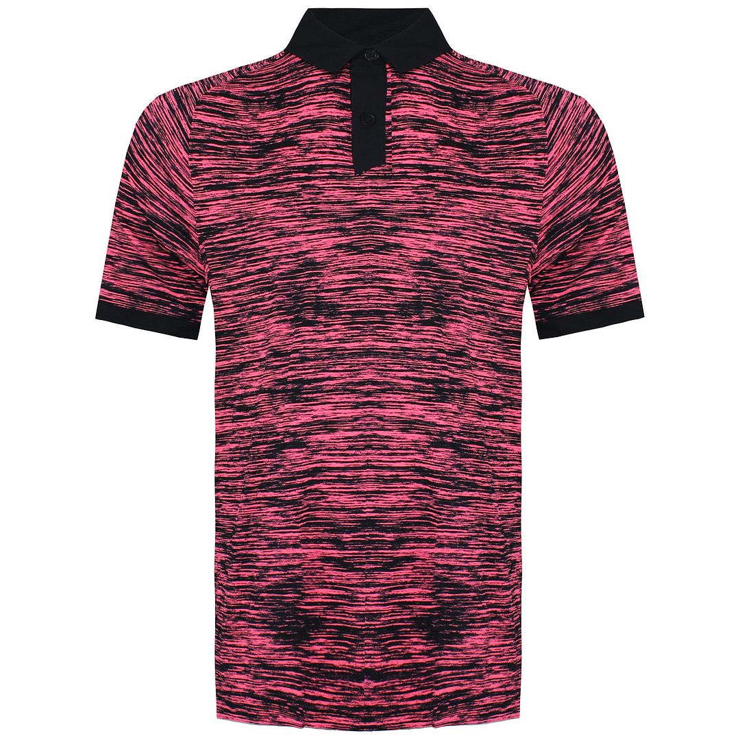 Under Armour Iso-Chill ABE Twist Mens Pink/Black Golf Polo Shirt