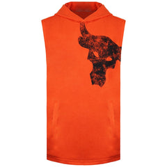 Under Armour Project Rock Terry Kids Orange Hoodie Top