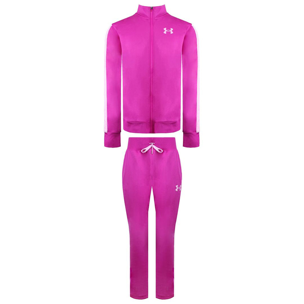 Under Armoour Logo Kids Pink Tracksuit