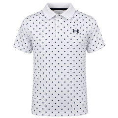 Under Armour Performance Poppie Kids White Golf Polo Shirt