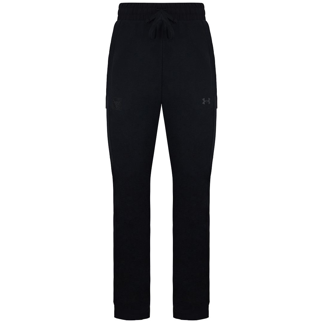 Under Armour Project Rock Womens Black Fleece Track Pants