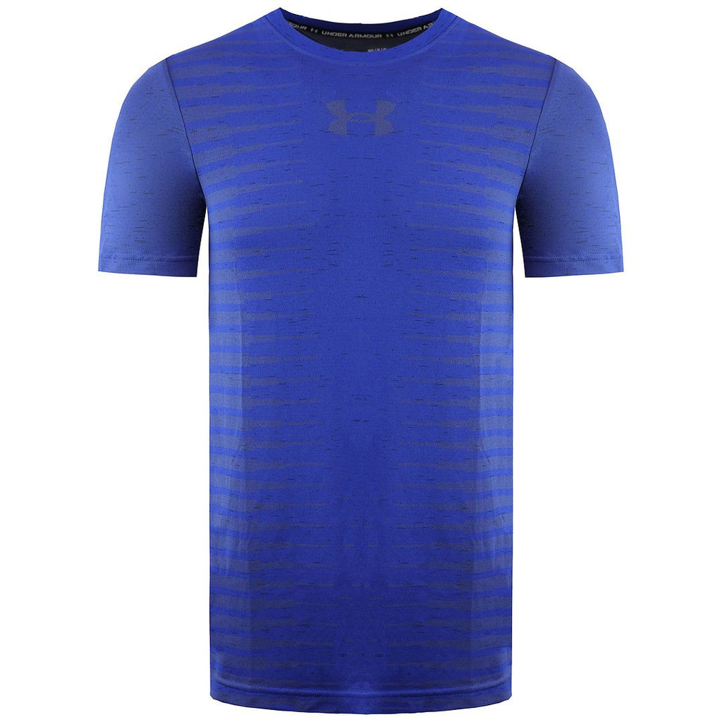 Under Armour Seamless Wordmark Mens Blue T-Shirt