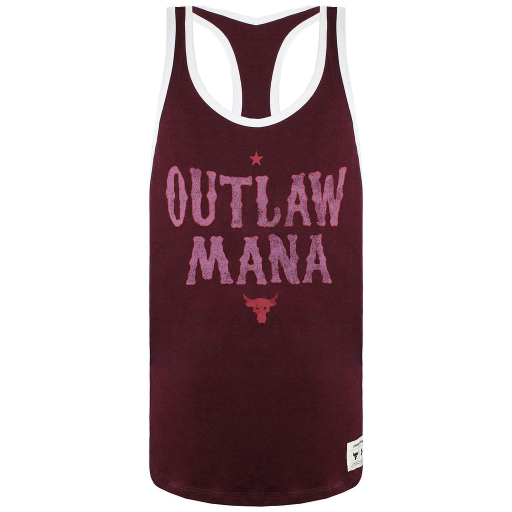 Under Armour x Project Rock Outlaw Mana Mens Burgundy Tank Top