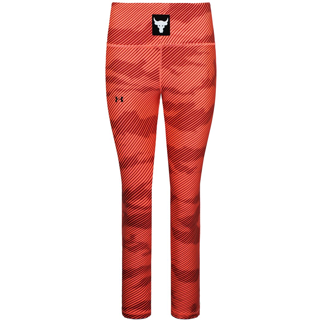 Under Armour Project Rock Womens Orange Ankle Leggings