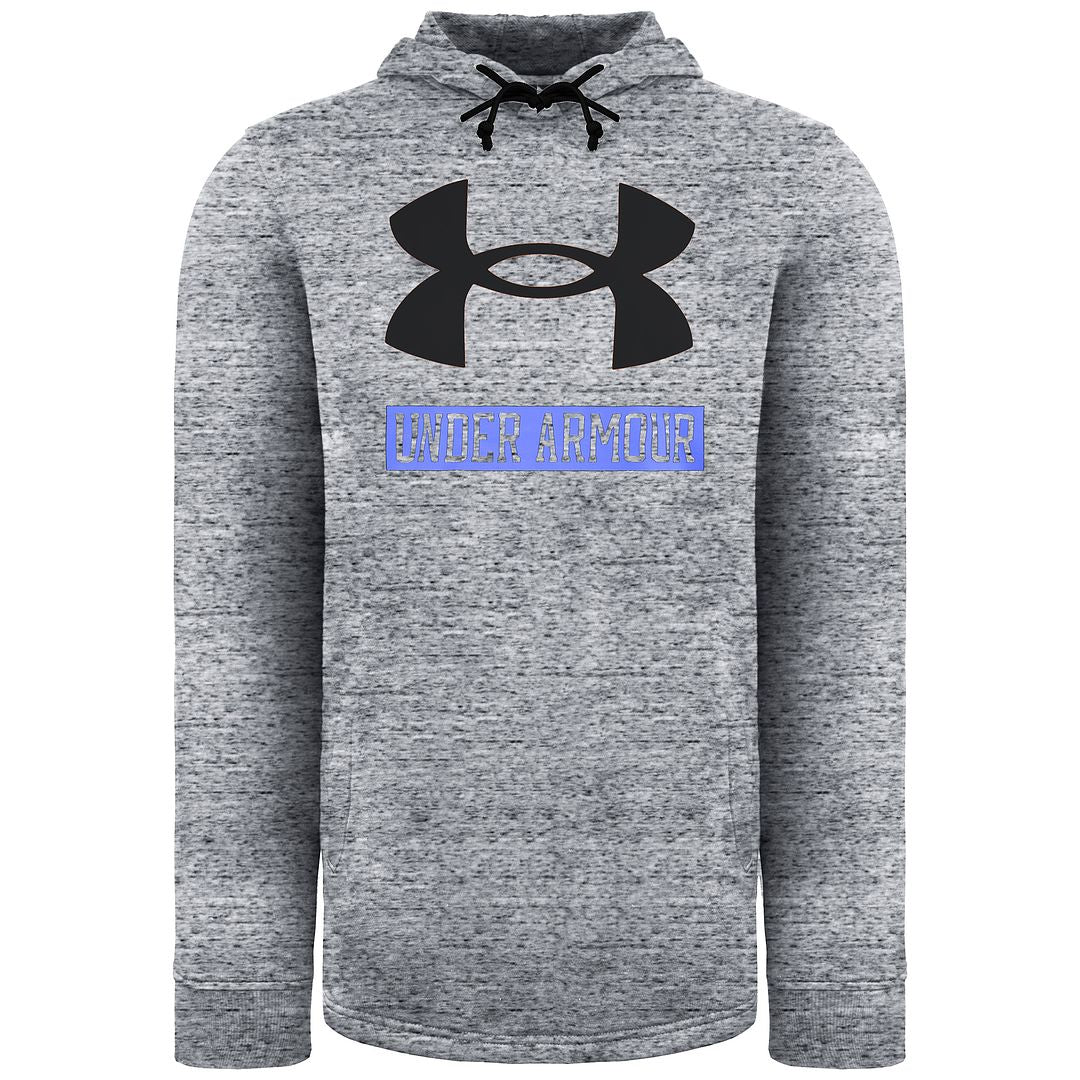 Under Armour Rival Terry Mens Grey Logo Hoodie