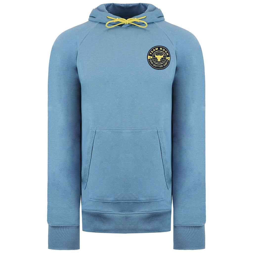 Under Armour Project Rock Mens Blue Heavyweight Terry Hoodie