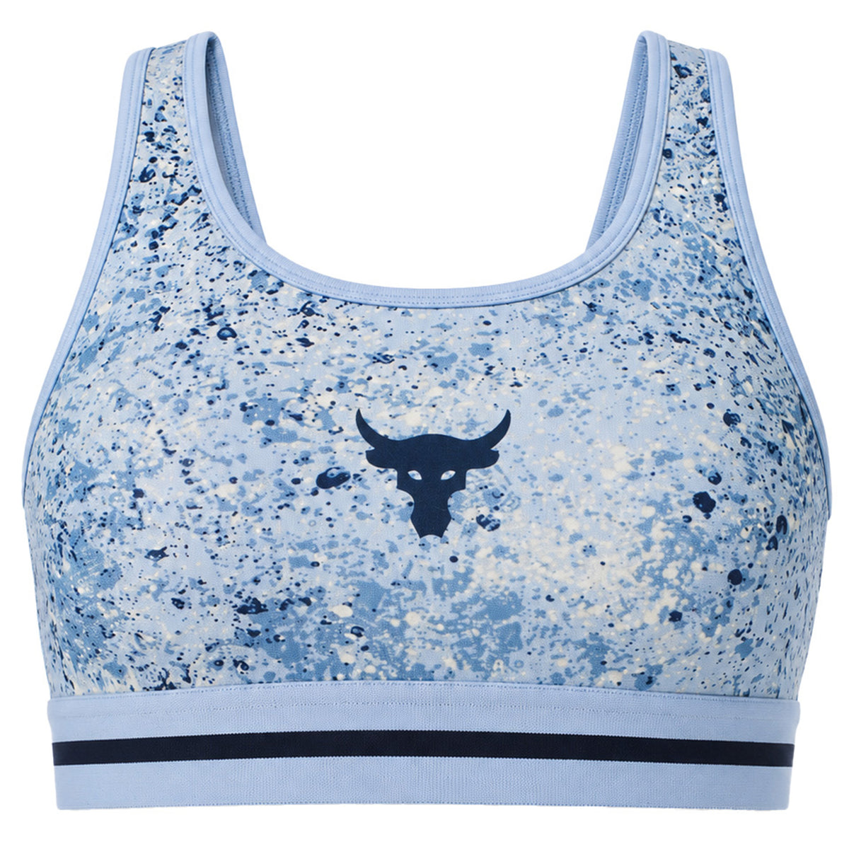 Under Armour x Project Rock Printed Womens Blue Sports Bra