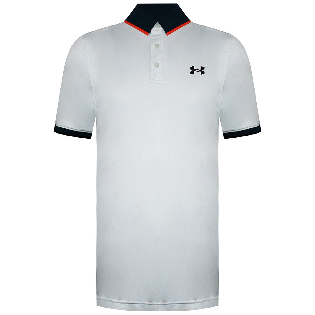 Under Armour Playoff 2.0 Mens White Pique Polo Shirt