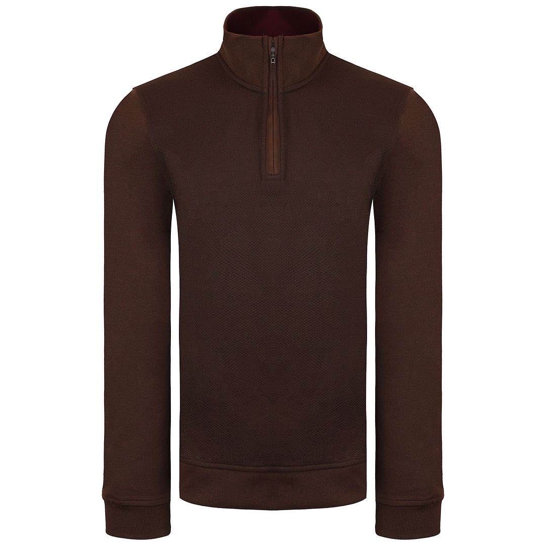 Ted Baker Bits Mens Brown Textured Sweater