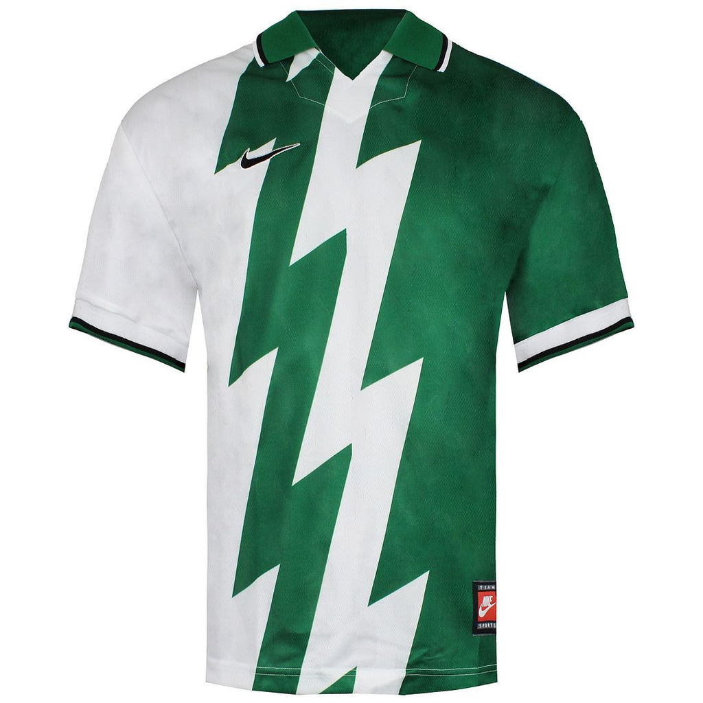 Nike Logo Mens White/Green Polo Shirt