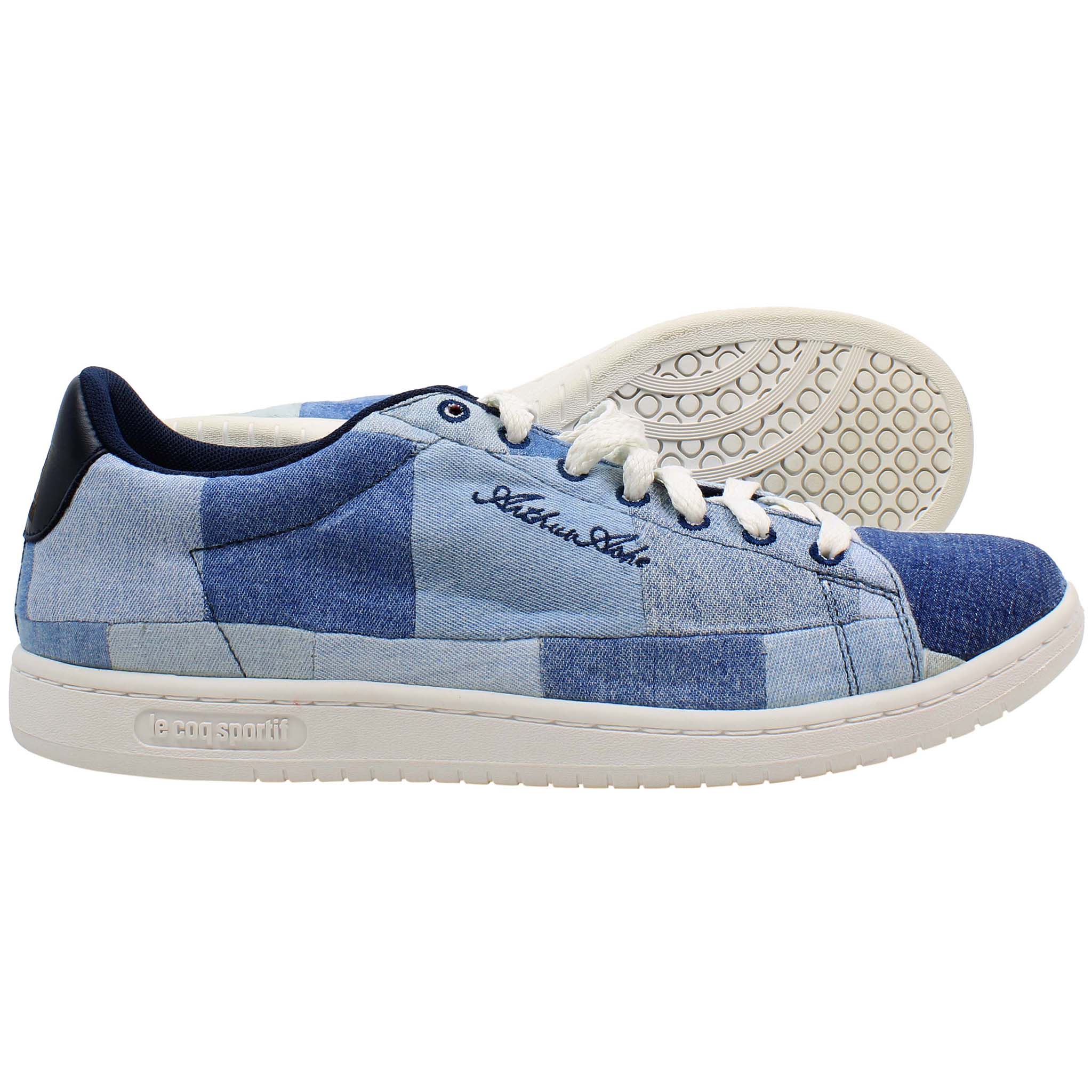 Le Coq Sportif Arthur Ashe De Nimes Mens Blue Trainers