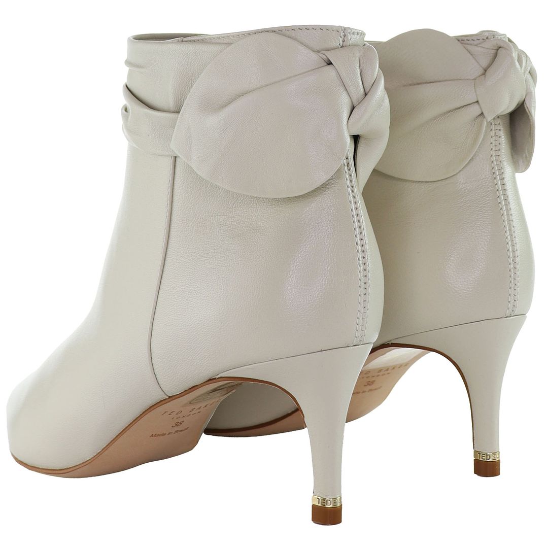 Ted Baker Yonas Bow Womens White Ankle Boots