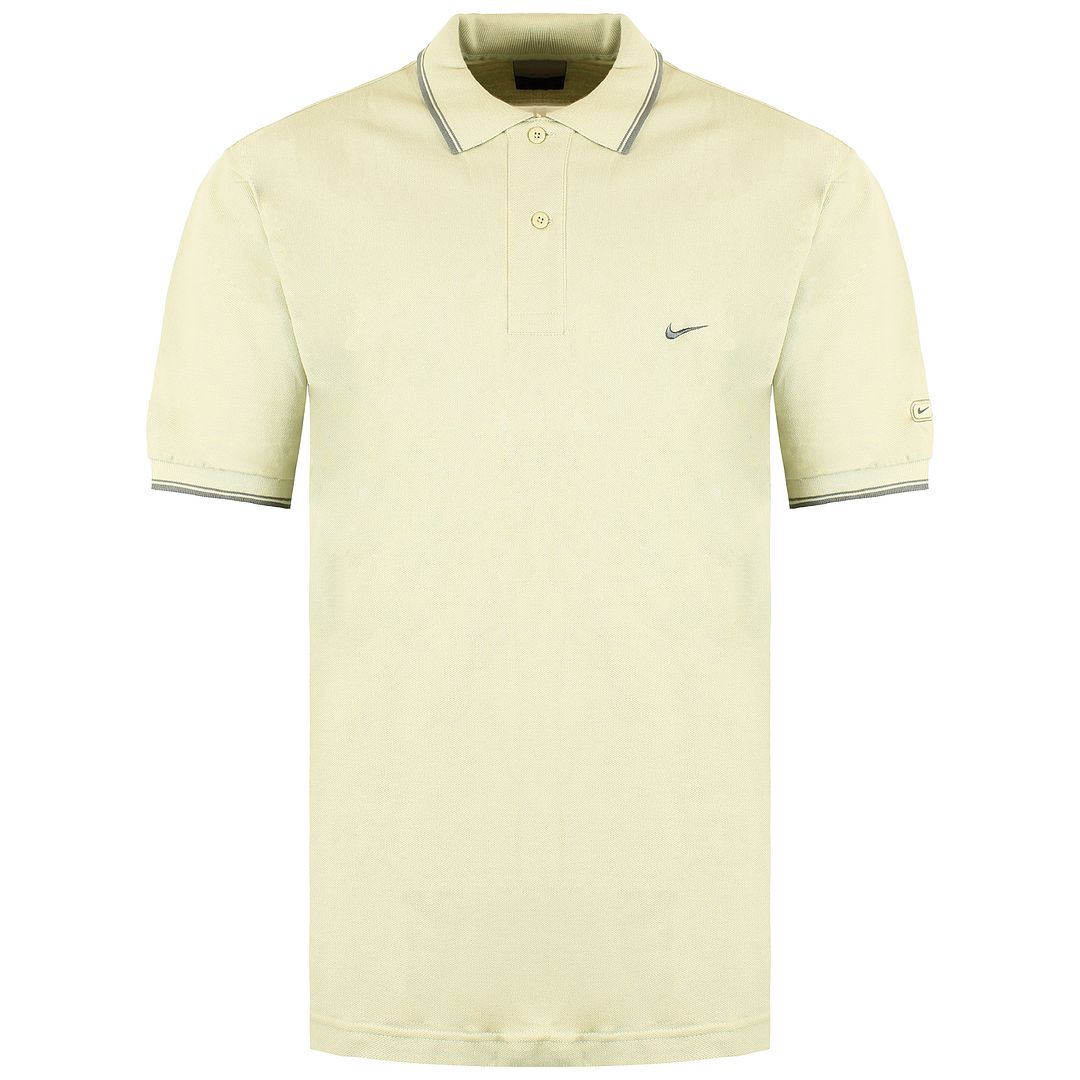 Nike Logo Mens Beige Polo Shirt