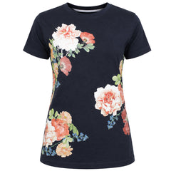 Jack Wolfskin Flower Print Womens Navy T-Shirt