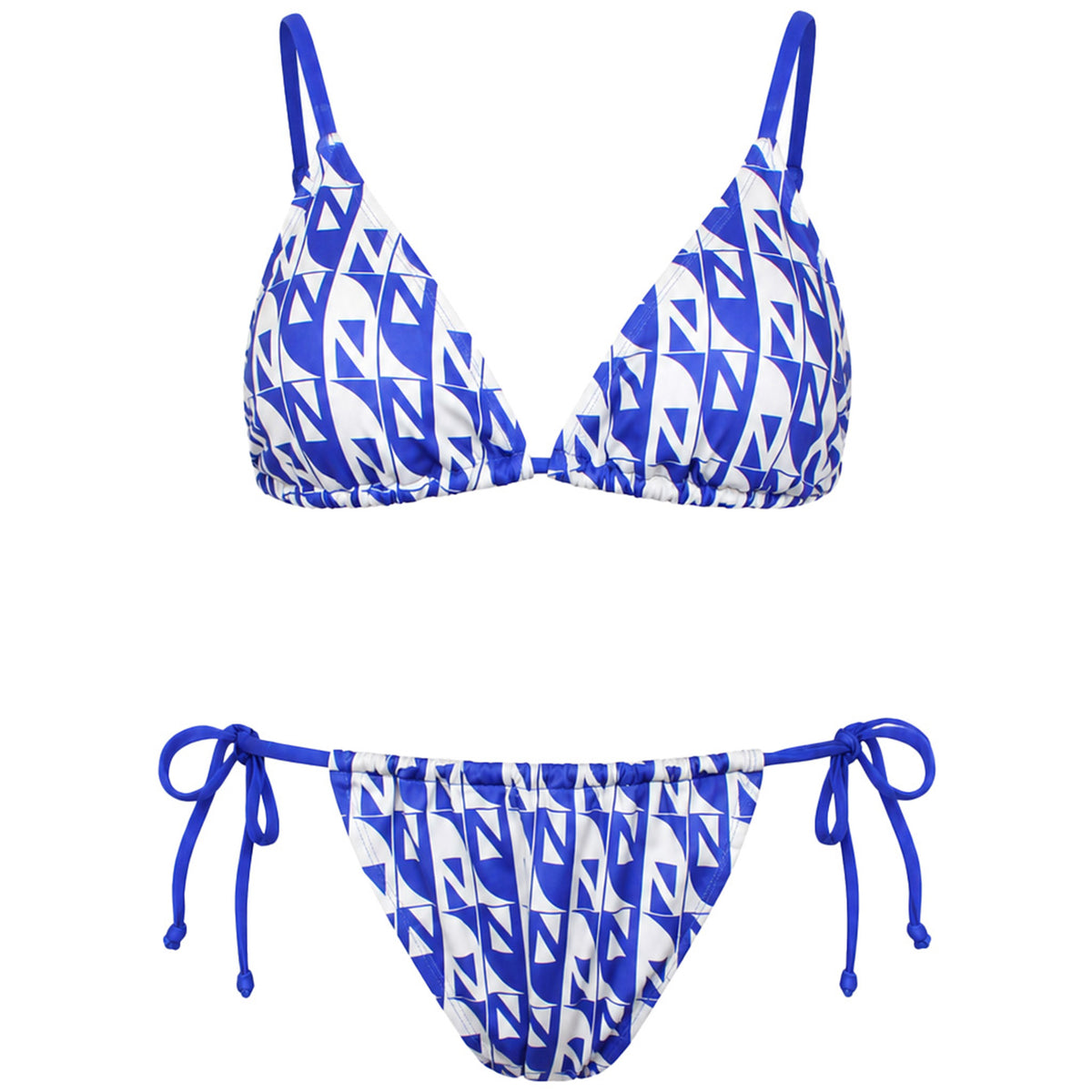 Nicce Renee Womens Blue/White Bikini Set