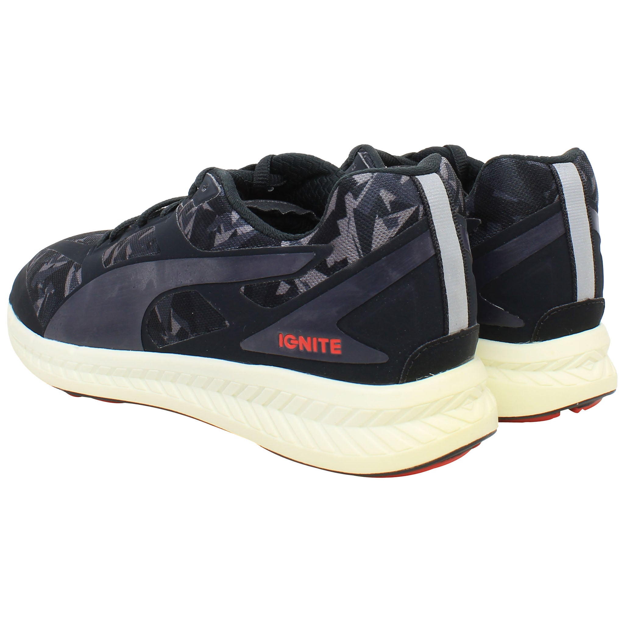 Puma Ignite Fractured Mens Black Running Shoes