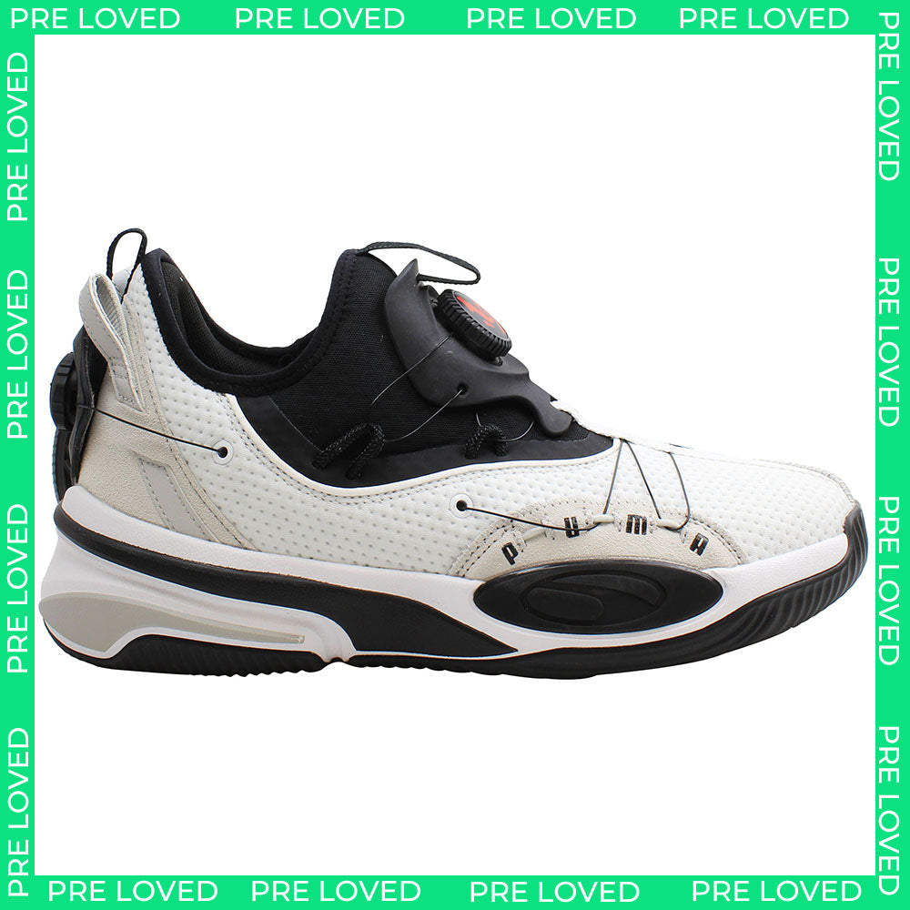 Puma Double Disc Mens White/Black Trainers NO BOX