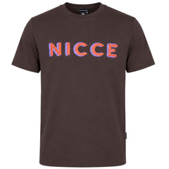 Nicce Auryn Mens Brown T-Shirt