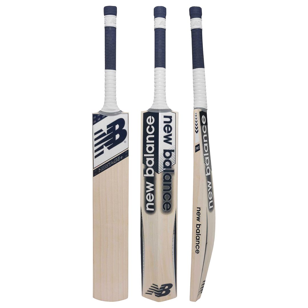 New Balance Heritage+ Blue Silver Mens Cricket Bat