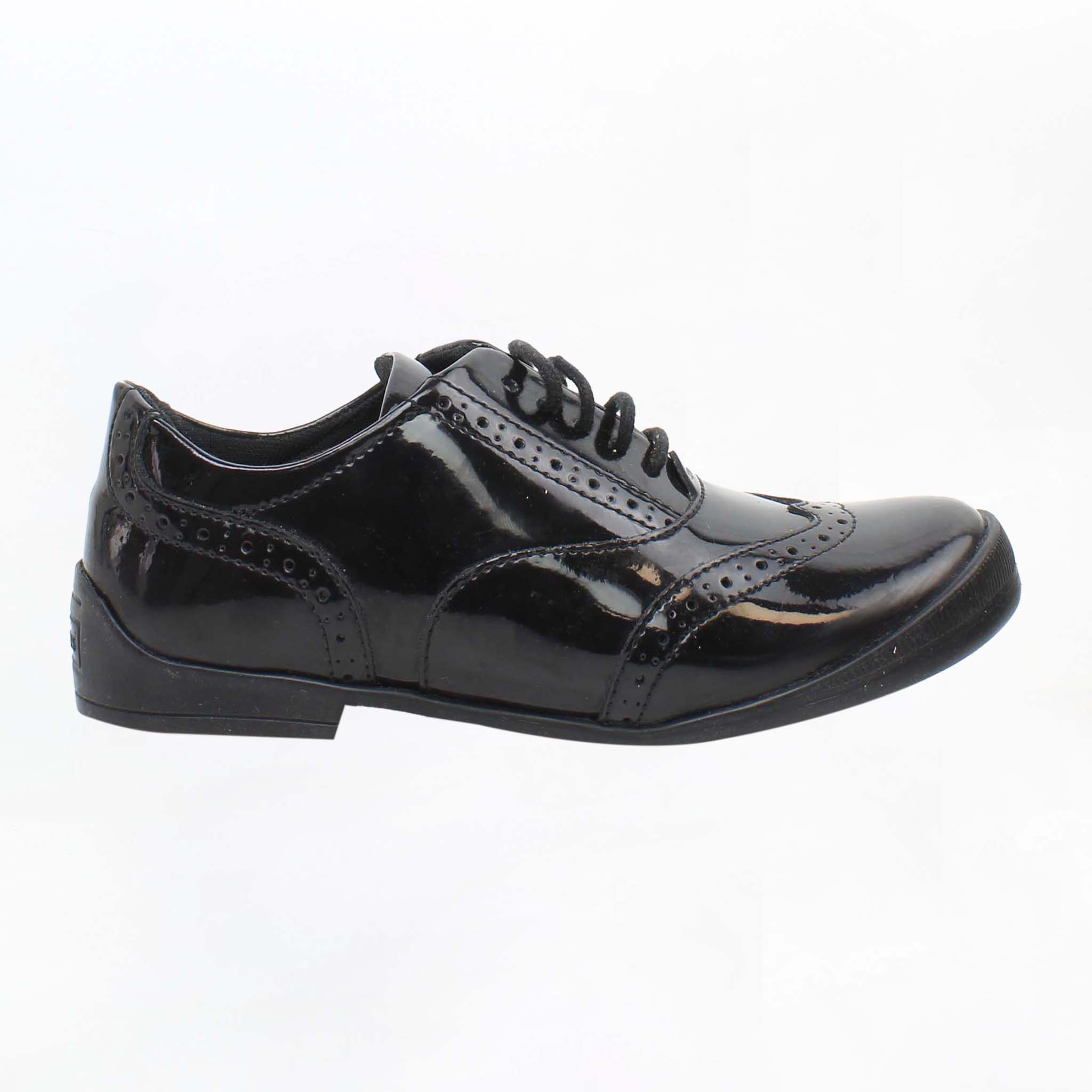 Kickers Bridie Brogue Kids Black Shoes NO BOX