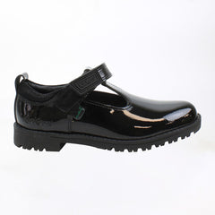 Kickers Lachly T-Bar Kids Black Shoes NO BOX